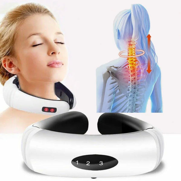 Electric Pulse Back and Neck Massager For Pain Relief