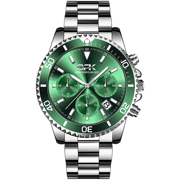 OPK Men's Quartz Watch Stainless Steel Chronometer
