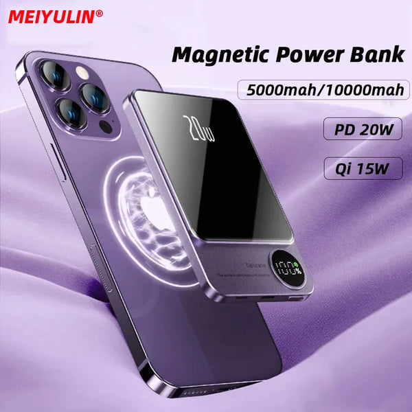 Magnetic Wireless Power Bank Portable And Fast Charging for Smartphones